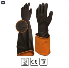 BEYBİ KORUN UZUN SİYAH TIRTIKLI 60 CM ELDİVEN