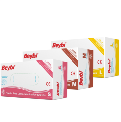 BEYBİ Pudrasız Latex Muayene Eldiveni Pudrasız